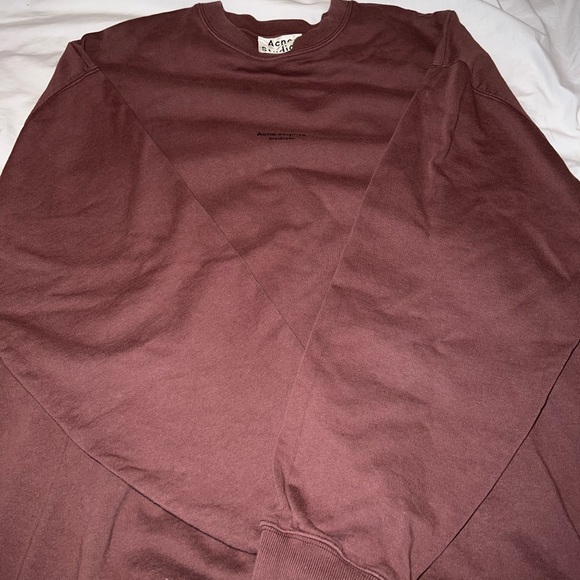 ACNE STUDIOS Logo Crewneck (Chestnut Brown) - Picture 2 of 5